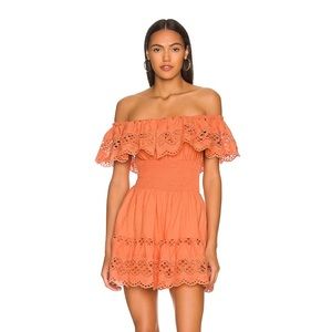 Dallas Mini Dress in peach